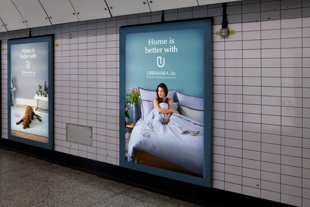 Eine Anzeige über die Markenkampagne "Home is better with U" von Urbanara